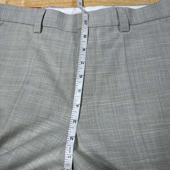 Hugo Boss NWT Men's Slim Fit Stretch Wool Gray Plaid Suit Pants Sz 32R Unhemmed - Picture 9 of 10